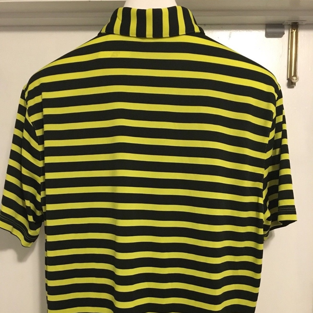 L Nike Breathe Stripe Polo 833065 Dri-Fit Shirt - Picture 4 of 4